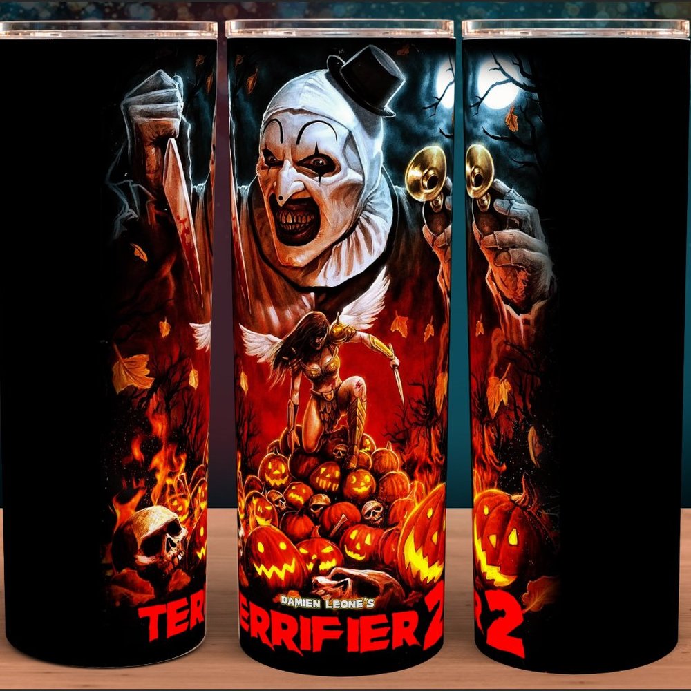 Art the Clown Terrifier  Horror Movie Cup Mug Tumbler 20oz